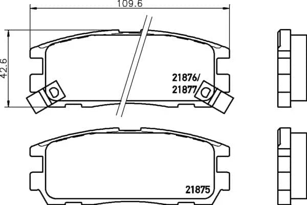 Don Brake Pads Set Brake Pads Full Set Of 4 Rear PCP1270 - image 4