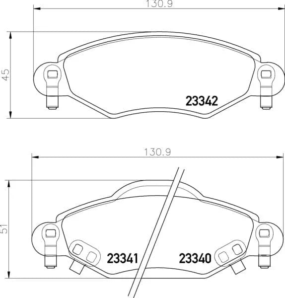 Don Brake Pads Set Brake Pads Full Set Of 4 Front PCP1291 - image 3