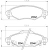 Don Brake Pads Set Brake Pads Full Set Of 4 Front PCP1291 thumbnail