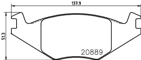 Don Brake Pads Set Brake Pads Full Set Of 4 Front PCP1310 - image 3