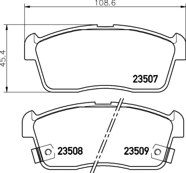 Don Brake Pads Set Brake Pads Full Set Of 4 Front PCP1314 - image 4