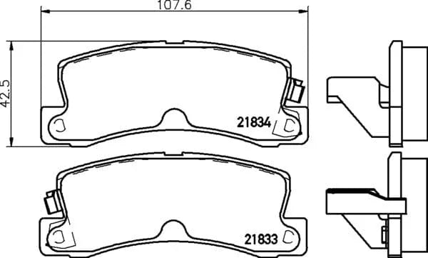 Don Brake Pads Full Set Of 4 Front Or Rear PCP1326 - image 4