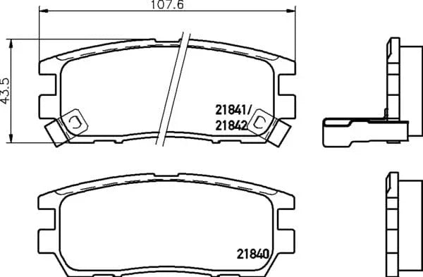 Don Brake Pads Set Brake Pads Full Set Of 4 Rear PCP1327 - image 4
