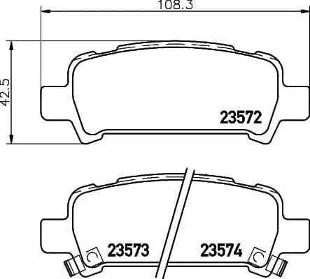 Don Brake Pads Set Brake Pads Full Set Of 4 Rear PCP1330 - image 3