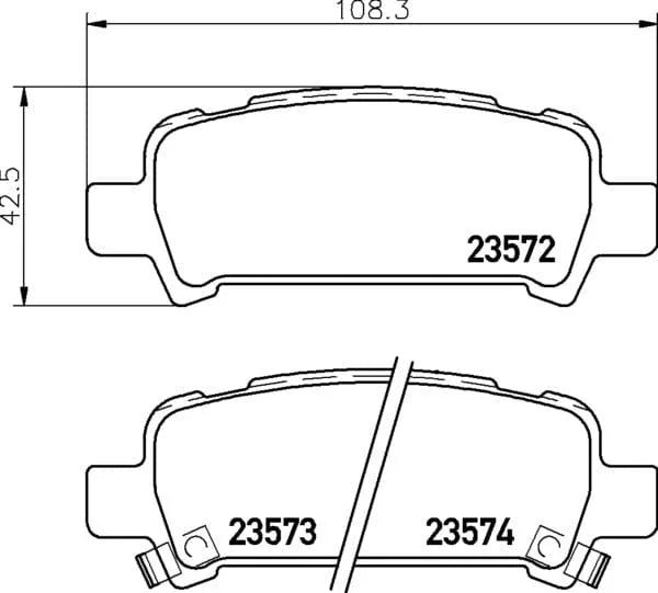 Don Brake Pads Set Brake Pads Full Set Of 4 Rear PCP1330 - image 4