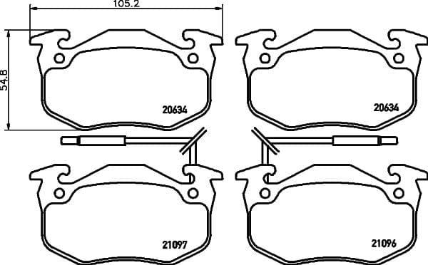 Don Brake Pads Set Brake Pads Full Set Of 4 Front PCP1353 - image 3