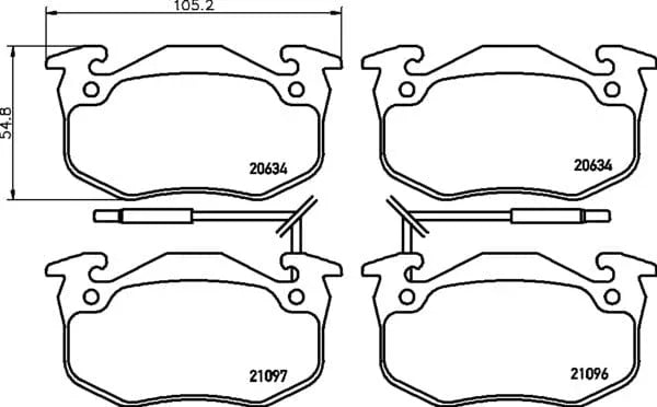 Don Brake Pads Set Brake Pads Full Set Of 4 Front PCP1353 - image 4
