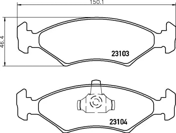 Don Brake Pads Set Brake Pads Full Set Of 4 Front PCP1357 - image 4