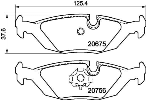Don Brake Pads Set Brake Pads Full Set Of 4 Rear PCP1372 - image 3