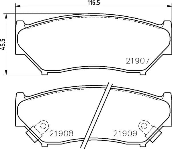 Don Brake Pads Set Brake Pads Full Set Of 4 Front PCP1380 - image 4