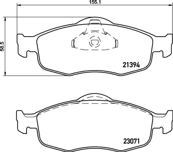 Don Brake Pads Set Brake Pads Full Set Of 4 Front PCP1396 - image 4