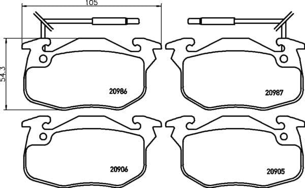 Don Brake Pads Set Brake Pads Full Set Of 4 Front PCP1398 - image 4