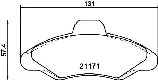 Don Brake Pads Set Brake Pads Full Set Of 4 Front PCP1411 - image 3