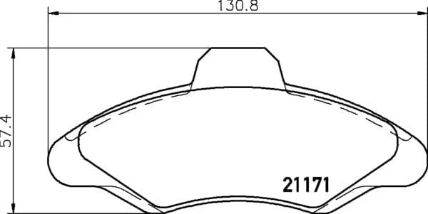 Don Brake Pads Set Brake Pads Full Set Of 4 Front PCP1411 - image 4
