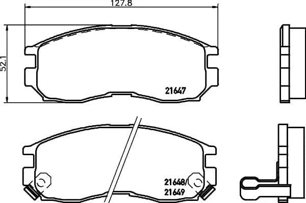 Don Brake Pads Set Brake Pads Full Set Of 4 Front PCP1413 - image 3