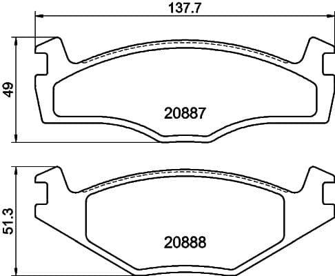 Don Brake Pads Set Brake Pads Full Set Of 4 Front PCP1425 - image 3