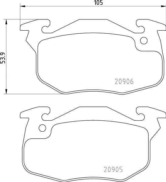 Don Brake Pads Set Brake Pads Full Set Of 4 Front PCP1426 - image 3