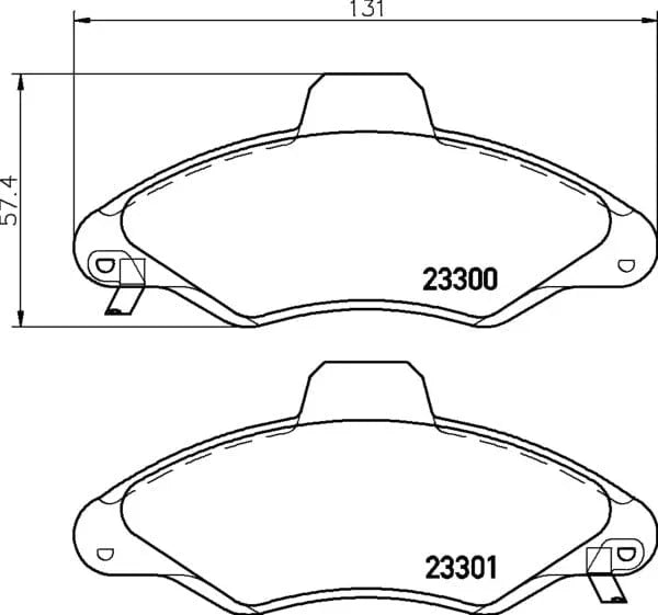 Don Brake Pads Set Brake Pads Full Set Of 4 Front PCP1452 - image 4