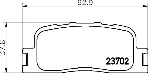 Don Brake Pads Set Brake Pads Full Set Of 4 Rear PCP1474 - image 3
