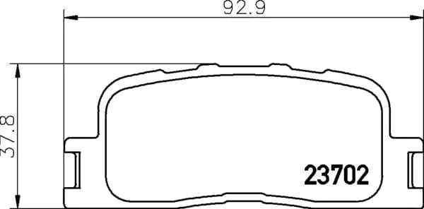 Don Brake Pads Set Brake Pads Full Set Of 4 Rear PCP1474 - image 4