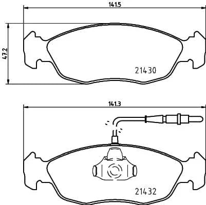 Don Brake Pads Set Brake Pads Full Set Of 4 Front PCP1485 - image 3