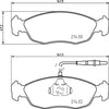 Don Brake Pads Set Brake Pads Full Set Of 4 Front PCP1485 thumbnail