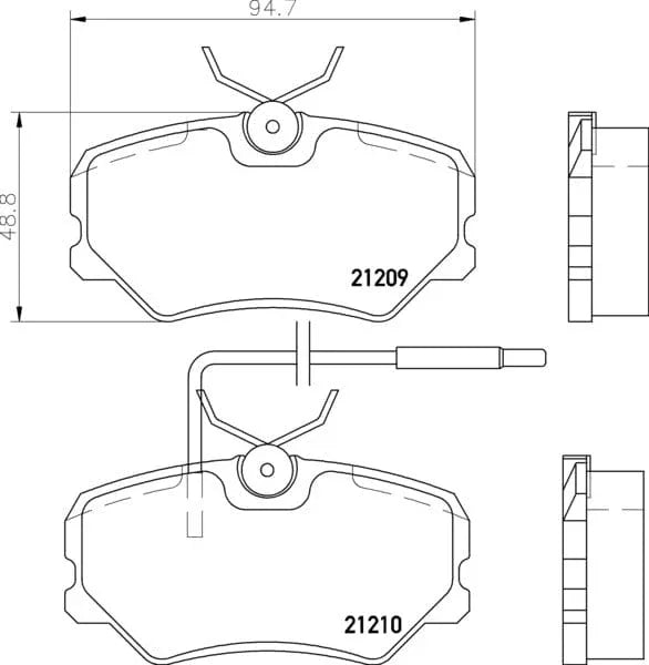 Don Brake Pads Set Brake Pads Full Set Of 4 Front PCP1539 - image 3