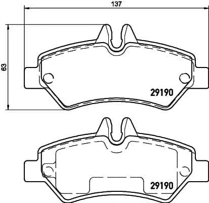 Don Brake Pads Set Brake Pads Full Set Of 4 Rear PCP1632 - image 3