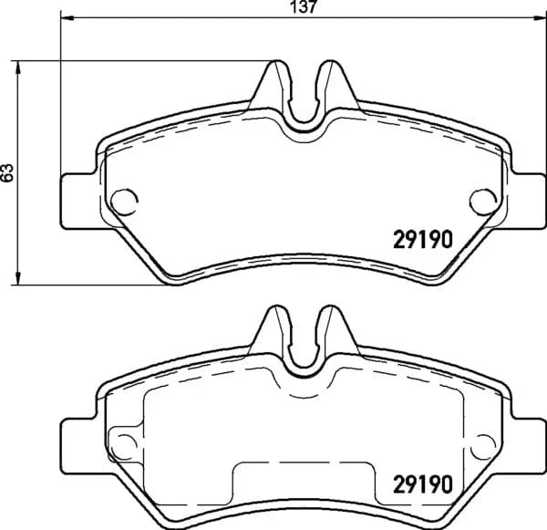 Don Brake Pads Set Brake Pads Full Set Of 4 Rear PCP1632 - image 4