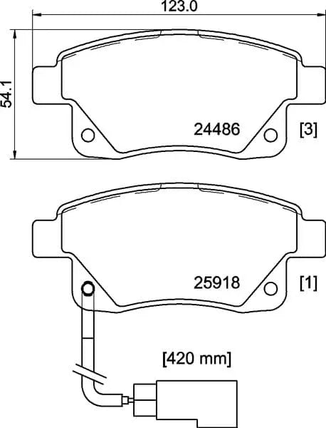 Don Brake Pads Set Brake Pads Full Set Of 4 Rear PCP1633 - image 3