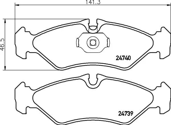 Don Brake Pads Set Brake Pads Full Set Of 4 Rear PCP1656 - image 4