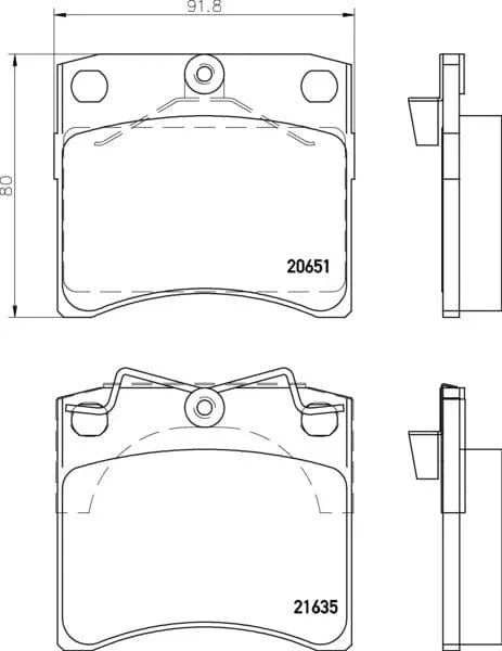 Don Brake Pads Set Brake Pads Full Set Of 4 Front PCP1667 - image 3