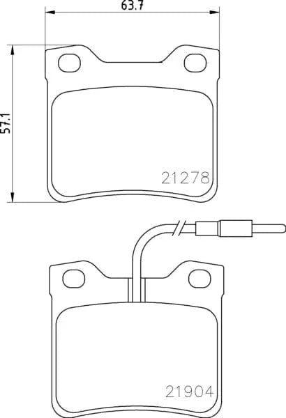 Don Brake Pads Set Brake Pads Full Set Of 4 Rear PCP1672 - image 3