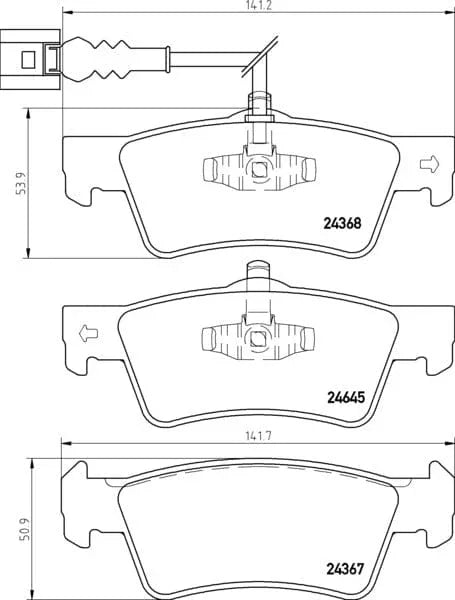 Don Brake Pads Set Brake Pads Full Set Of 4 Rear PCP1681 - image 3