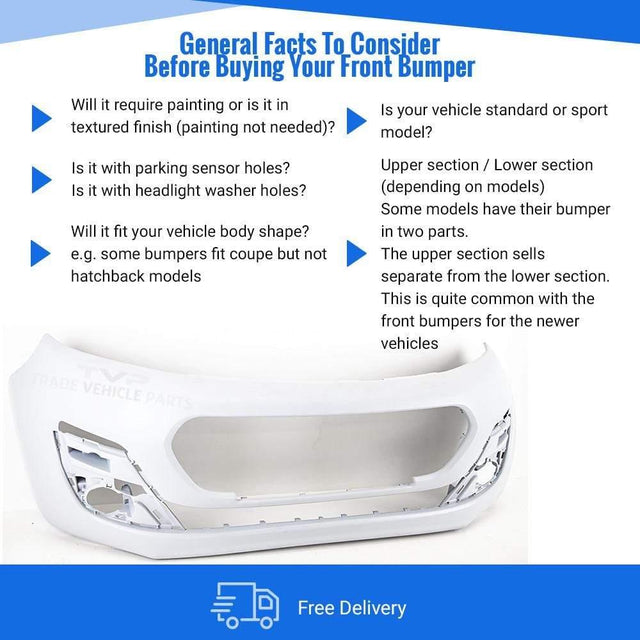 Fits Peugeot 107 2012-2014 Front Bumper Primed 3Door And 5 Door - image 2