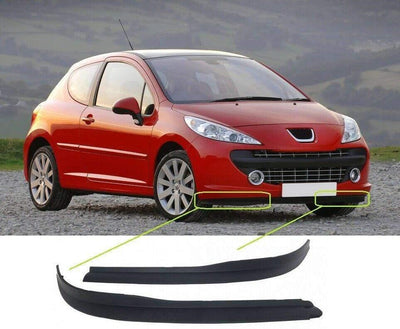 Fits Peugeot 207 2006-2009 Front Bumper Spoiler Set Left & Right - tradevehicleparts.co.uk