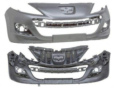 Fits Peugeot 207 & 207Cc 2009- Front Bumper Primed With Brackets - tradevehicleparts.co.uk
