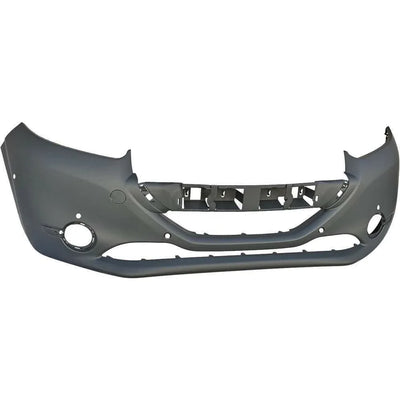 Fits Peugeot 208 2012-2015 Front Bumper Primed With Pdc No Washer Holes - tradevehicleparts.co.uk