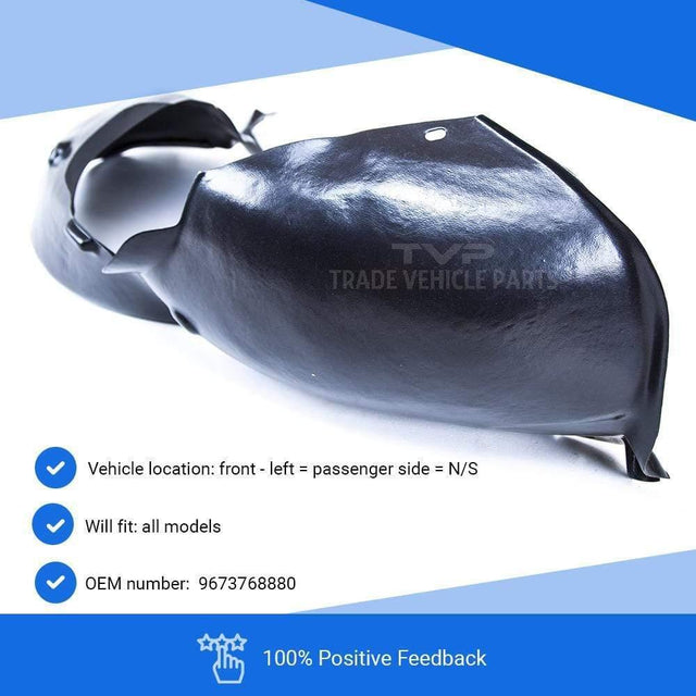 Fits Peugeot 208 2012-2016 Front Wing Arch Liner Splash Guard Passenger Side - image 3