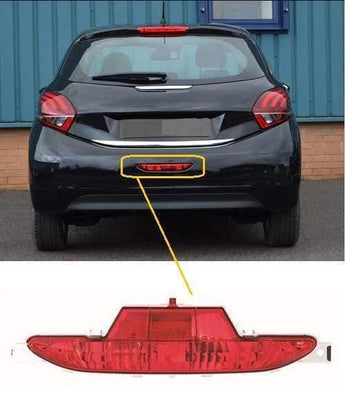 Fits Peugeot 208 Hatchback 2012- Rear Fog Light Lamp Centre - tradevehicleparts.co.uk