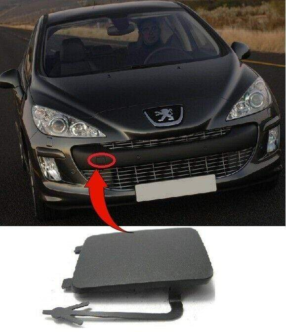 Peugeot 308 2007-2011 Front Bumper Towing Eye Cover Mat Black