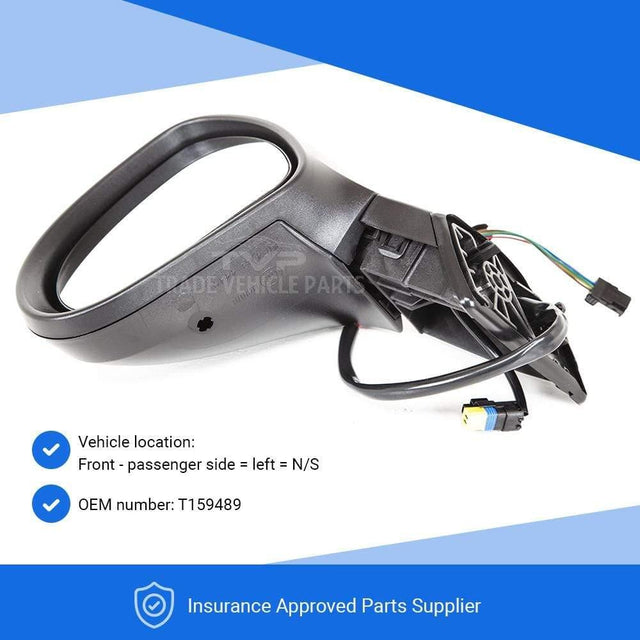 Fits Peugeot 308 2007-2014 Door Wing Mirror Heated Electric Primed-Gray W/Ind Passenger Side 6 Pins - image 3
