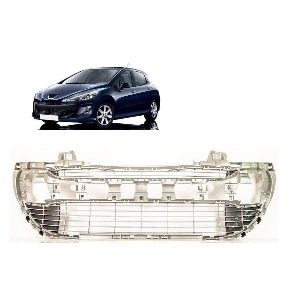 Peugeot 308 2008-2011 Front Bumper Centre Grille Silver