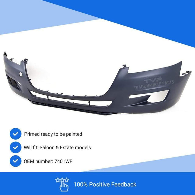 Fits Peugeot 508 2011-2014 Front Bumper Primed No Pdc Or Washer - image 2