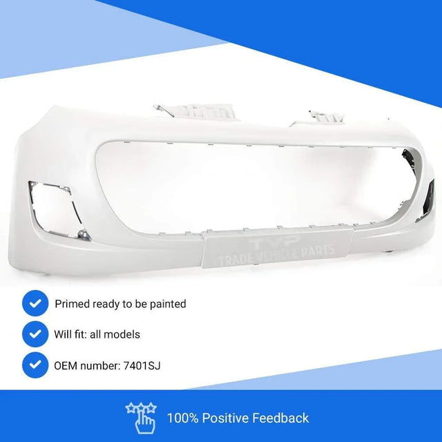 Fits Peugeot 107 2009-2012 Front Bumper Primed No Pdc Or Washer Holes - image 2