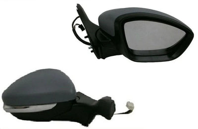 Fits Peugeot 2008 2013-2016 Door Wing Mirror Heated Electric Primed Indicator Right - tradevehicleparts.co.uk