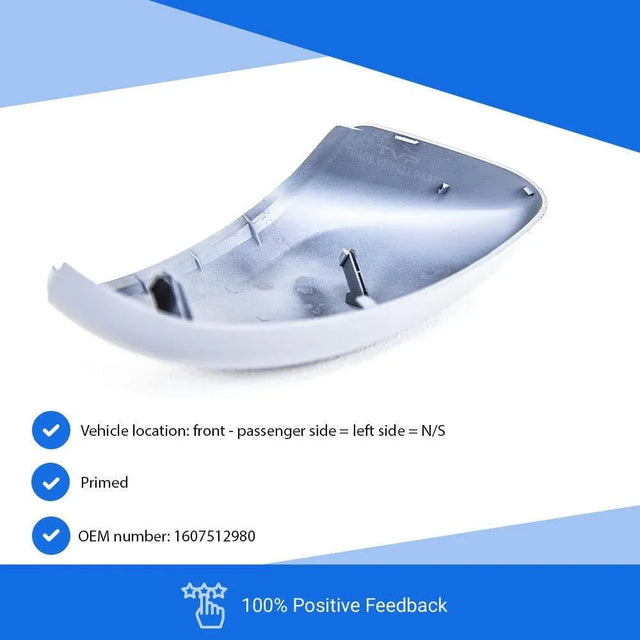 Fits Peugeot 208 2012-2016 Door Wing Mirror Cover Primed Passenger Side - image 3