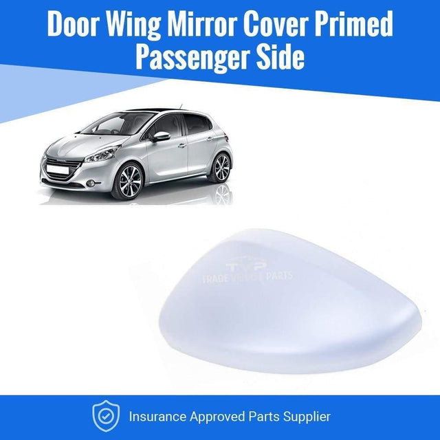Fits Peugeot 208 2012-2016 Door Wing Mirror Cover Primed Passenger Side - image 2