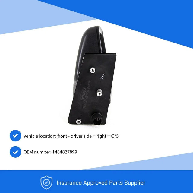 Fits Peugeot Expert 1996-2007 Door Wing Mirror Outside Manual Black Driver Side - image 3
