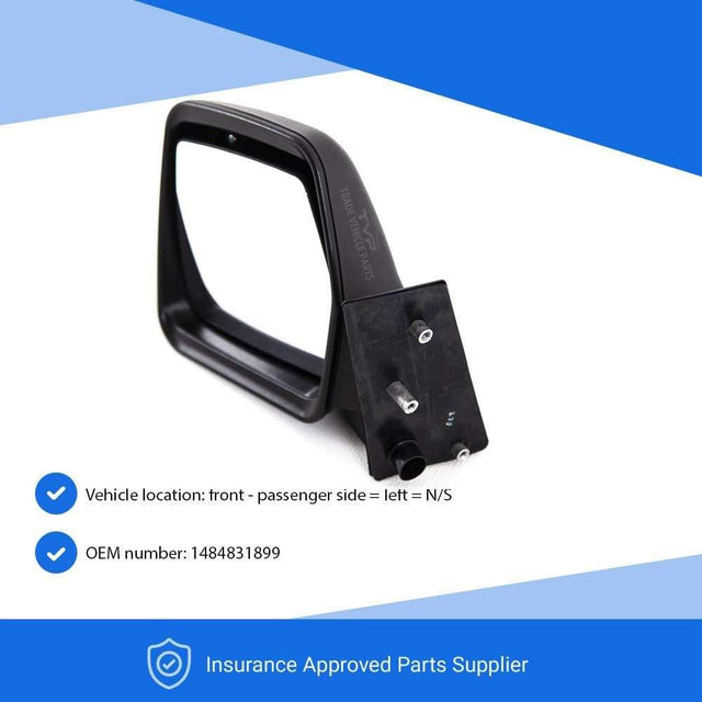 Fits Fiat Scudo 1995-2007 Door Wing Mirror Outside Manual Black Passenger Side - image 3